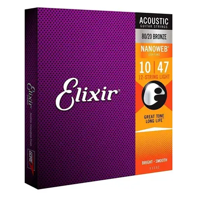 Elixir Nanoweb 10-47 Akusztikus gitárhúrok