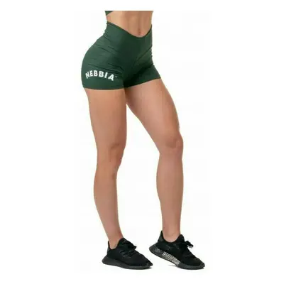 Nebbia Classic Hero High-Waist Shorts Dark Green Fitness nadrág