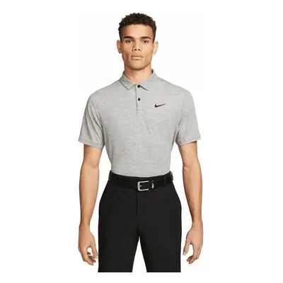 Nike Dri-Fit Tour Heather Mens Golf Black/Black Rövid ujjú póló