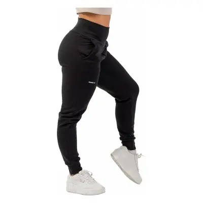 Nebbia High-Waist Loose Fit Sweatpants "Feeling Good" Black Fitness nadrág