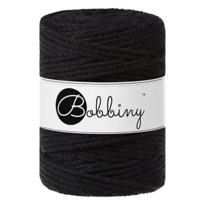 Bobbiny 3PLY Macrame Rope mm m Black Zsinór