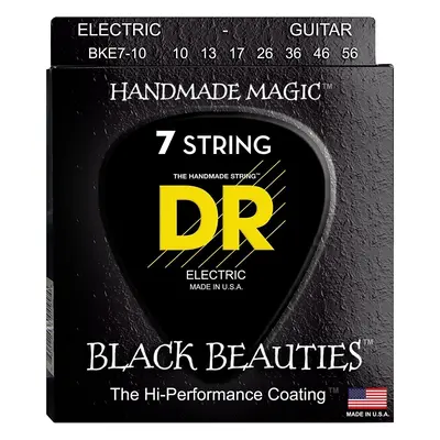 DR Strings Black Beauties BKE7-10 Elektromos gitárhúrok