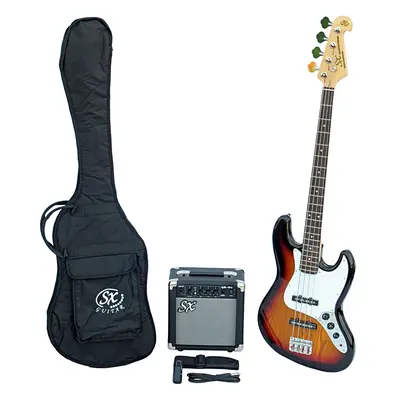 SX SB1 Bass Guitar Kit Sunburst Elektromos basszusgitár