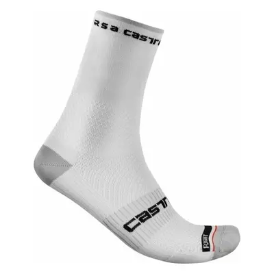 Castelli Rosso Corsa Pro Sock White S/M Kerékpáros zoknik