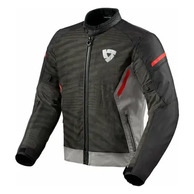 Rev'it! Jacket Torque H2O Grey/Red Textildzseki