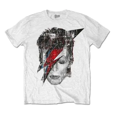 David Bowie Ing Halftone Flash Face White