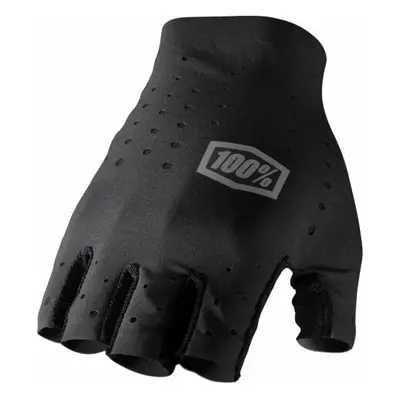 100% Sling Womens Bike Short Finger Gloves Black Kesztyű kerékpározáshoz