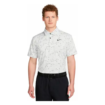 Nike Dri-Fit Tour Mens Floral Golf Photon Dust/Black Rövid ujjú póló