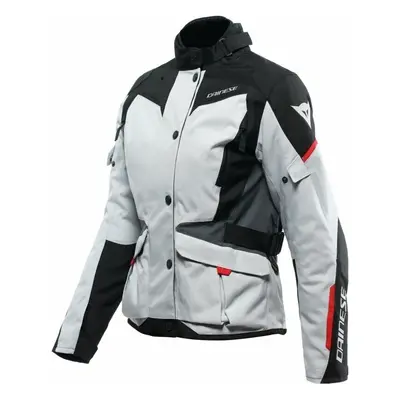 Dainese Tempest D-Dry® Lady Glacier Gray/Black/Lava Red Textildzseki