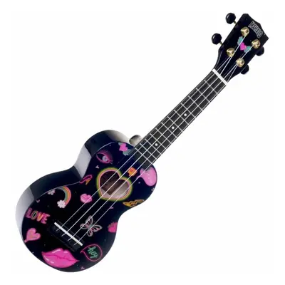 Mahalo Heart Heart Black Szoprán ukulele