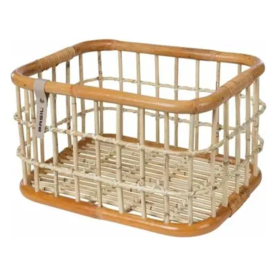 Basil Green Life Rattan Basket Kerékpár kosár Natural Brown L