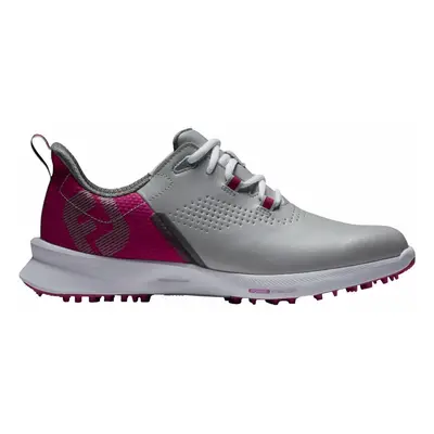 Footjoy FJ Fuel Grey/Berry/Dark Grey Női golfcipők