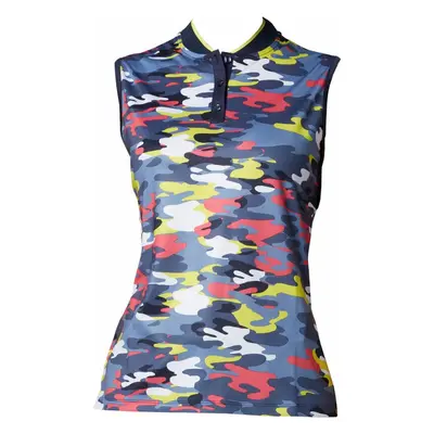 Callaway Womens Sleeveless Multi-Colour Camo Peacoat Rövid ujjú póló