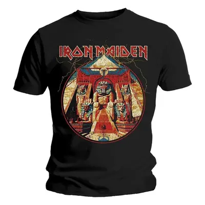 Iron Maiden Ing Powerslave Lightning Circle Unisex Black