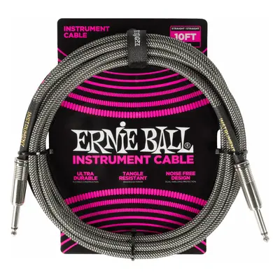 Ernie Ball Braided Instrument Cable Straight/Straight m Egyenes - Egyenes Hangszórókábel