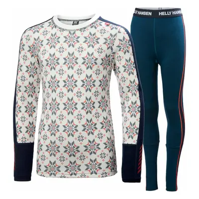 Helly Hansen Juniors Graphic Lifa Merino Set Navy Termikus fehérnemű