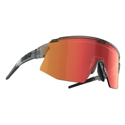 Bliz Breeze Transparent Dark Grey/Brown w Red Multi plus Spare Lens Orange Kerékpáros szemüveg