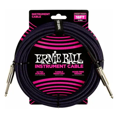 Ernie Ball Braided Straight Straight Inst Cable 5,5 m Egyenes - Egyenes Hangszórókábel