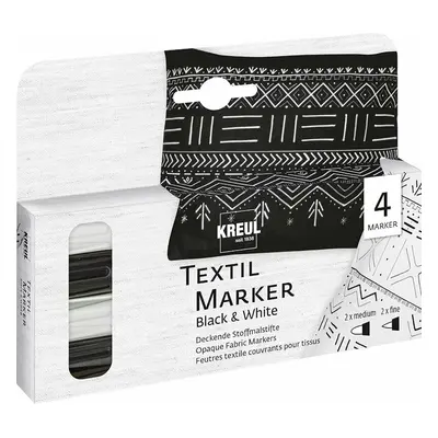 Kreul Textile Marker Black & White Set Textil markerek készlete mm Black & White db