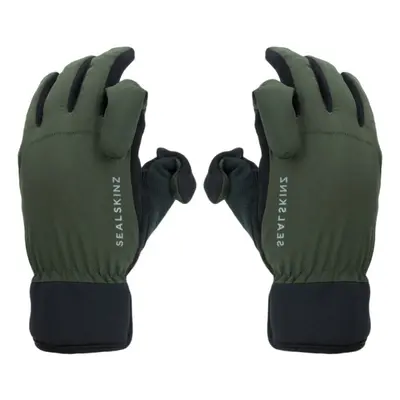 Sealskinz Waterproof All Weather Sporting Glove Olive Green/Black Kesztyű kerékpározáshoz