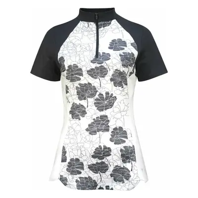 Callaway Womens Texture Floral Brilliant White Rövid ujjú póló