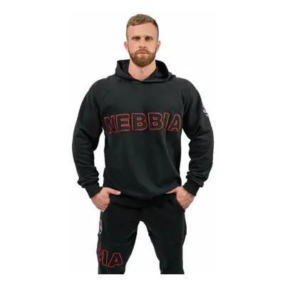 Nebbia Long Pullover Hoodie Legacy Black Fitness pulóverek