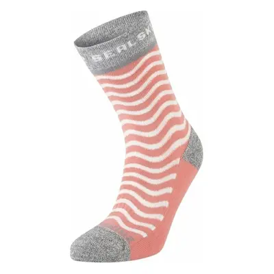 Sealskinz Rudham Mid Length Women's Meteorological Active Sock Pink/Cream/Grey S/M Kerékpáros zo