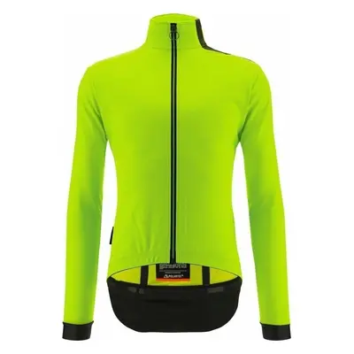 Santini Vega Multi with Hood Kabát Verde Fluo