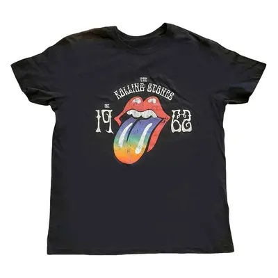 The Rolling Stones Ing Sixty Rainbow Tongue '62 Unisex Black