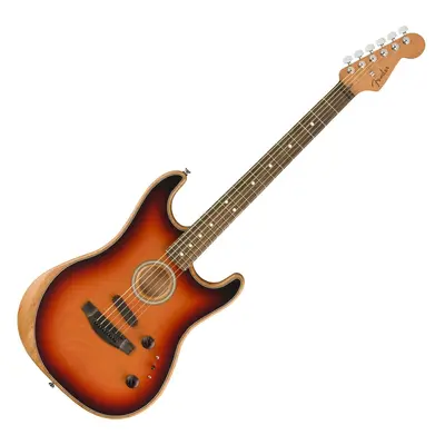 Fender American Acoustasonic Stratocaster 3-Tone Sunburst Elektroakusztikus gitár