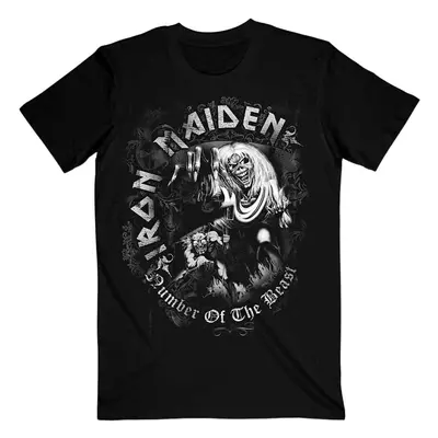 Iron Maiden Ing Number Of The Beast Grey Tone Unisex Black