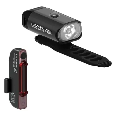 Lezyne Mini Drive 400XL / Stick Drive Black Front lm / Rear lm Lámpa szett