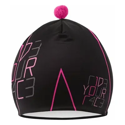 R2 Pompon Black/Pink/Gray Sapka