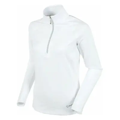 Sunice Anna Lightweight Stretch Half-Zip Pure White Pulóver