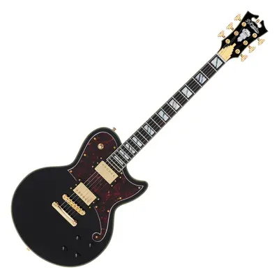 D'Angelico Deluxe Atlantic Solid Black Elektromos gitár