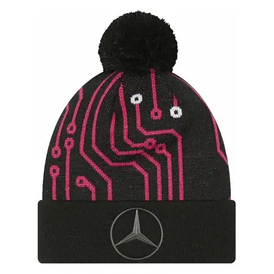 Mercedes-Benz Replica All Over Print Cuff Knit Bobble Black/Red Sapka