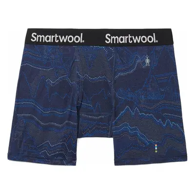 Smartwool Men's Merino Print Boxer Brief Boxed Deep Navy Digital Summit Print Termikus fehérnemű