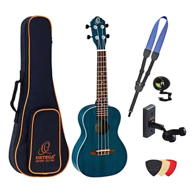 Ortega RUOCEAN Deluxe SET Ocean Blue Koncert ukulele