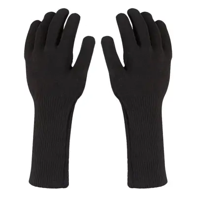 Sealskinz Waterproof All Weather Ultra Grip Knitted Gauntlet Black Kesztyű kerékpározáshoz