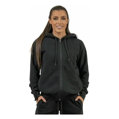 Nebbia Classic Zip-Up Hoodie INTENSE Signature Black Fitness pulóverek