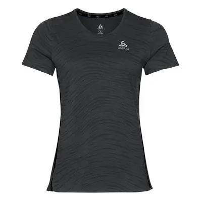 Odlo Zeroweight Engineered Chill-Tec T-Shirt Black Melange Rövidujjú futópólók