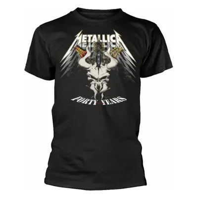 Metallica Ing 40th Anniversary Forty Years Unisex Black