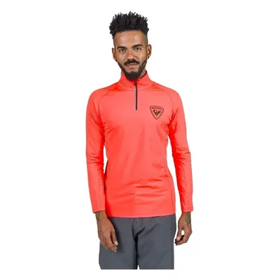 Rossignol New Hero Classique Half Zip Baselayer Neon Red Kapucnis felső