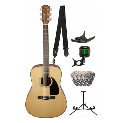 Fender CD-60S Dreadnought WN Deluxe SET Natural Akusztikus gitár