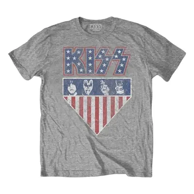 Kiss Ing Stars And Stripes Unisex Grey