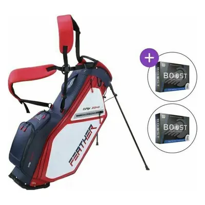 Big Max Dri Lite Feather SET Stand Bag Navy/Red/White