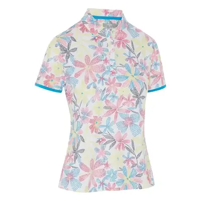 Callaway Chev Floral Short Sleeve Womens Brilliant White Rövid ujjú póló