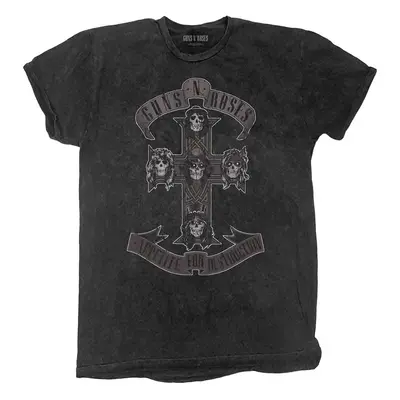 Guns N' Roses Ing Monochrome Cross Unisex Dip-Dye on Black