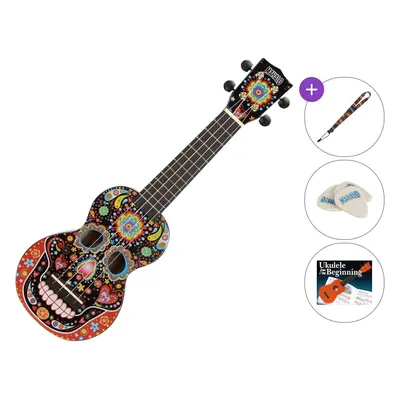 Mahalo MA1SK-BK SET Skull Black Szoprán ukulele