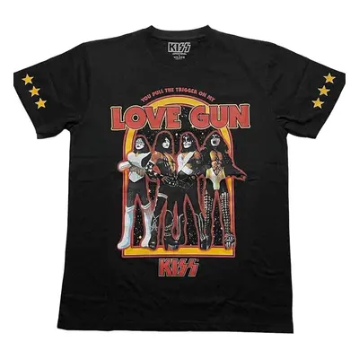 Kiss Ing Love Gun Stars Unisex Black